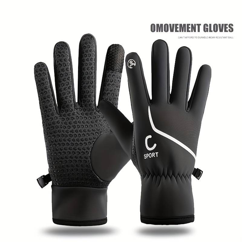1 Pair Black Warm Gloves