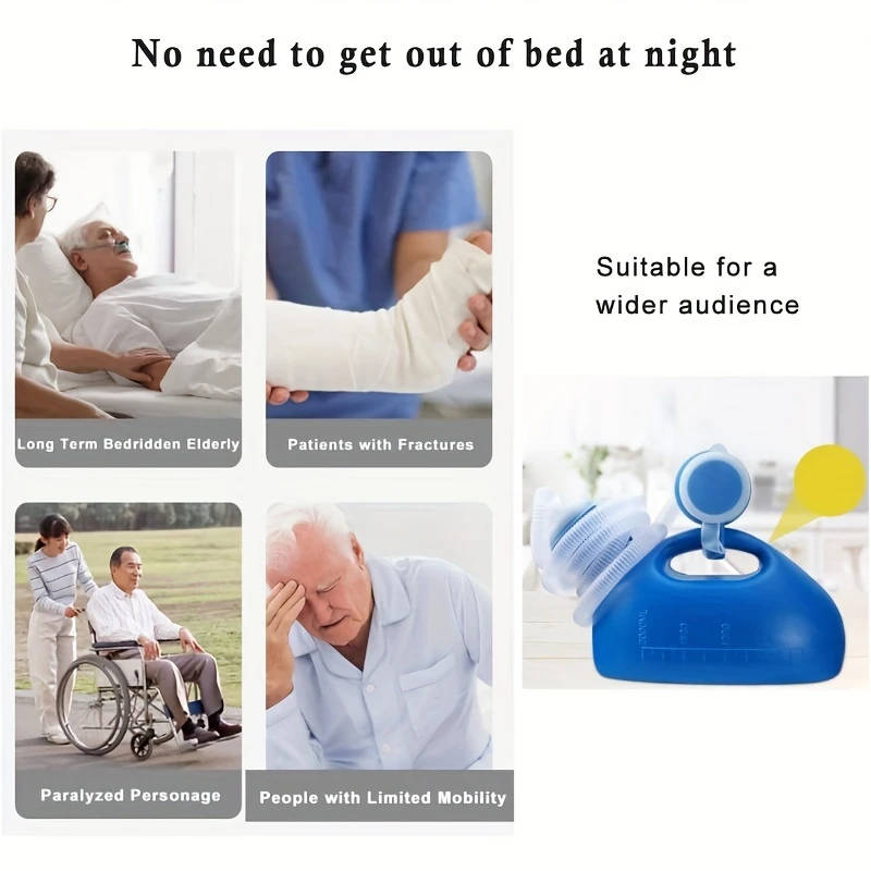 1pc Emergency Urinal In-Car Men's Urinal Portable Small Urinal Men's Large Plastic Urinal 2000ml
