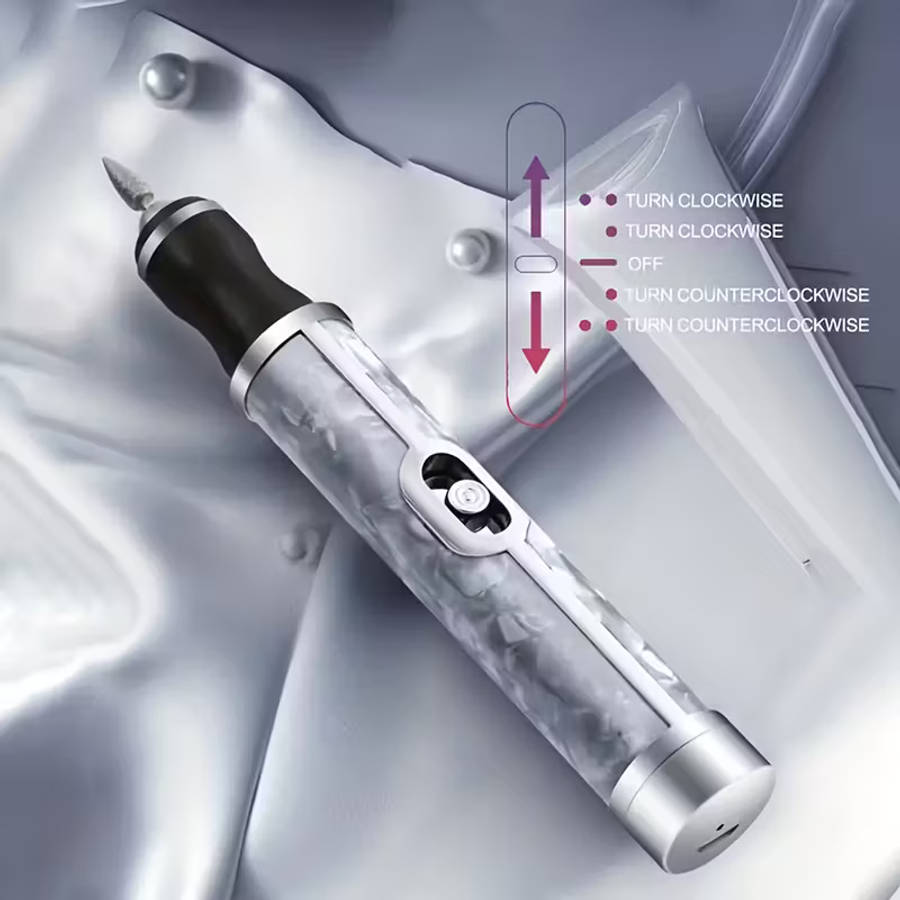 Electric Nail Drill Machine - 12 Grinding Heads Nail Machine Set