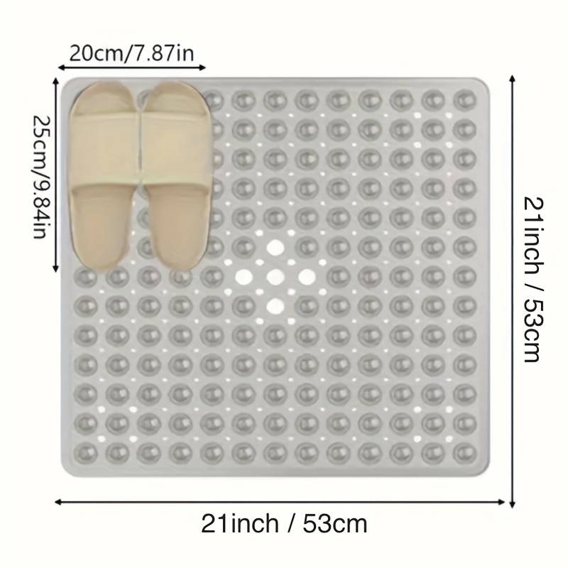 1Pc Transparent Grey 53x53cm Floor Mat