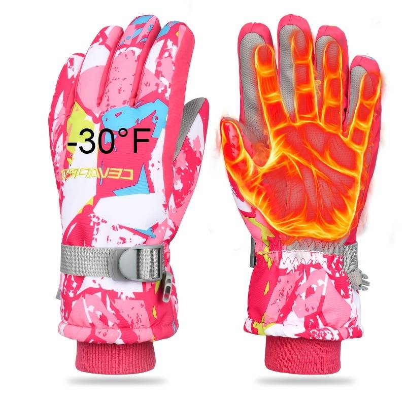 1 Pair Red Size S Warm Gloves