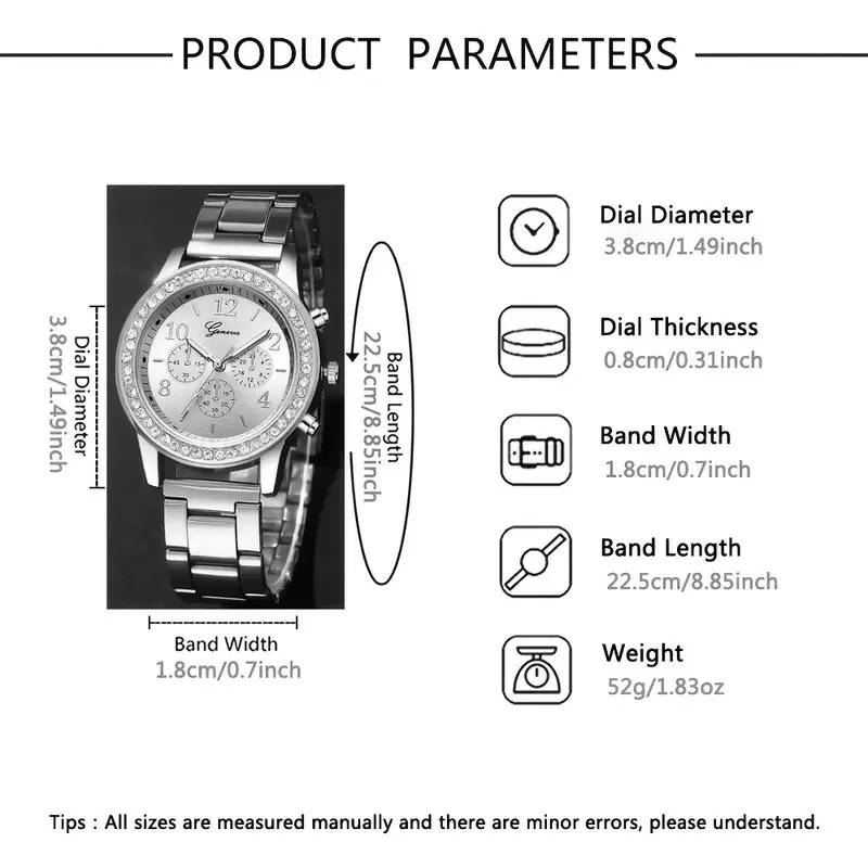 4 Pieces Of Elegant Women's Steel Band Quartz Watches