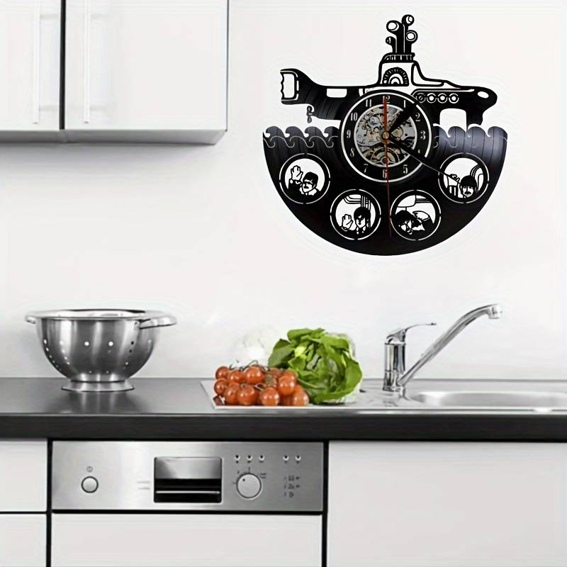 1pc silent vinyl wall clock suitable for multiple scenes in the kitchen living room bedroom