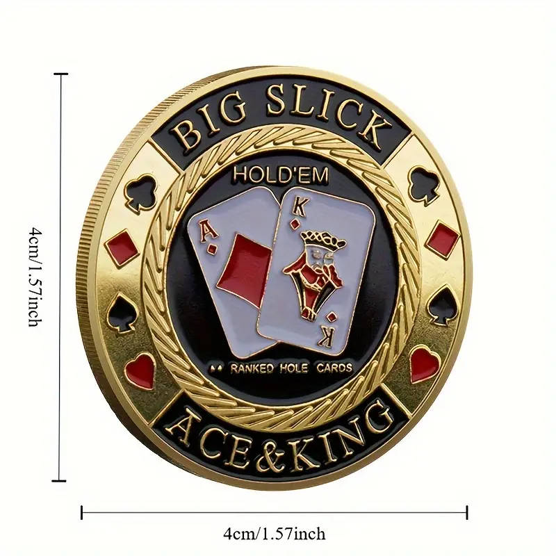 Big Slick Ace of Spades Collectible Poker Coin with Capsule 40MM Wide