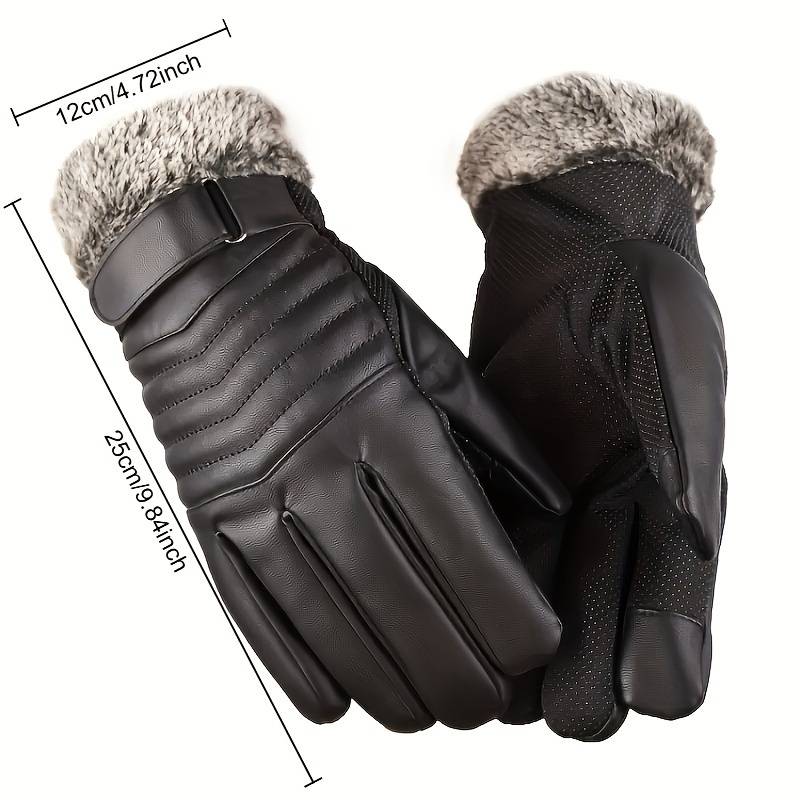 1 Pair Black Warm Gloves