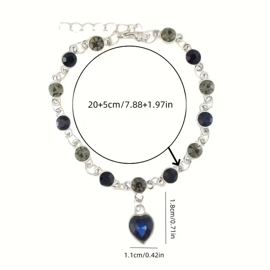 Stylish and Elegant Ocean Heart-Inspired Women's Bracelet