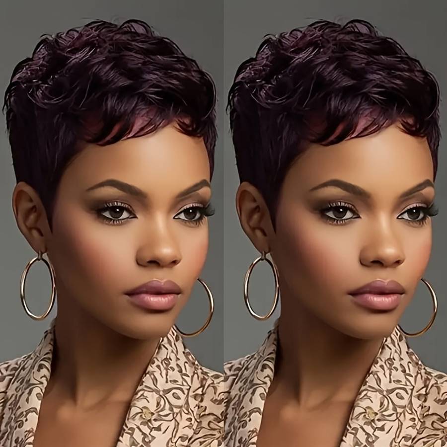 1Pc Black 10.16cm Fashion Design Wig