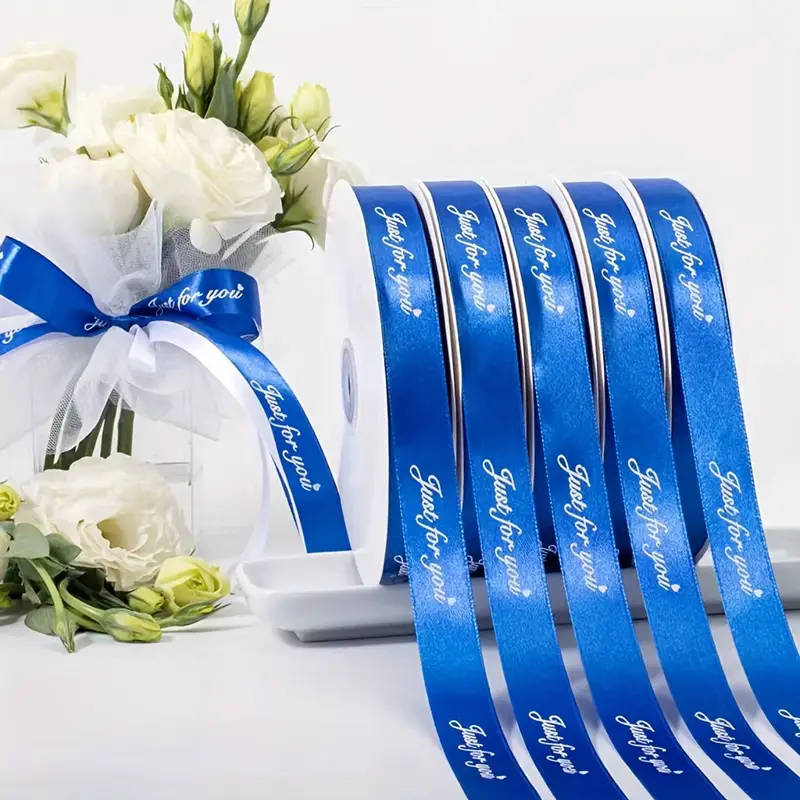 1 Roll Of 5m/196.85in Ribbon Royal Blue
