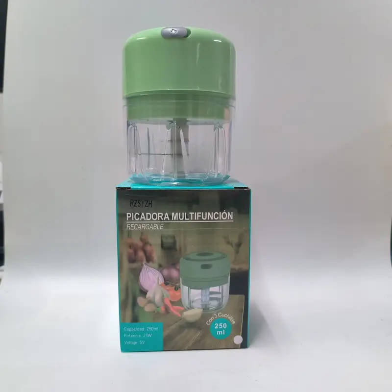 1pc USB Rechargeable Electric Garlic Chopper Electric Mini Garlic Chopper 250ml Capacity USB Recharg
