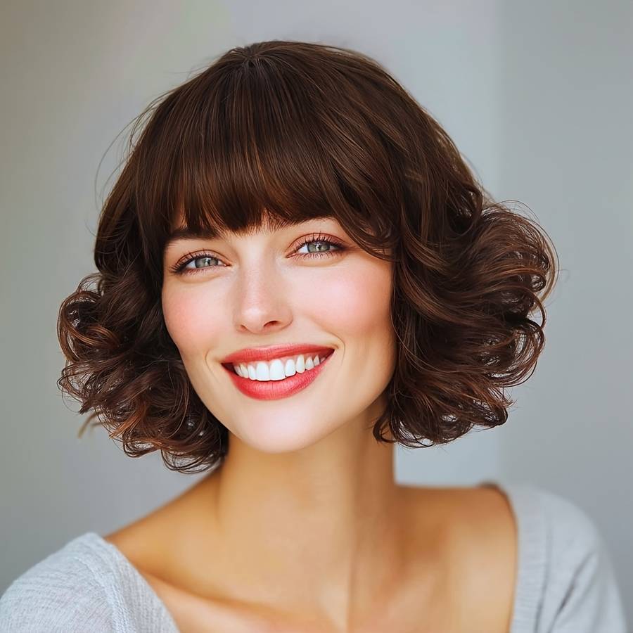 1Pc Natural Black 25.4cm Fashion Design Wig