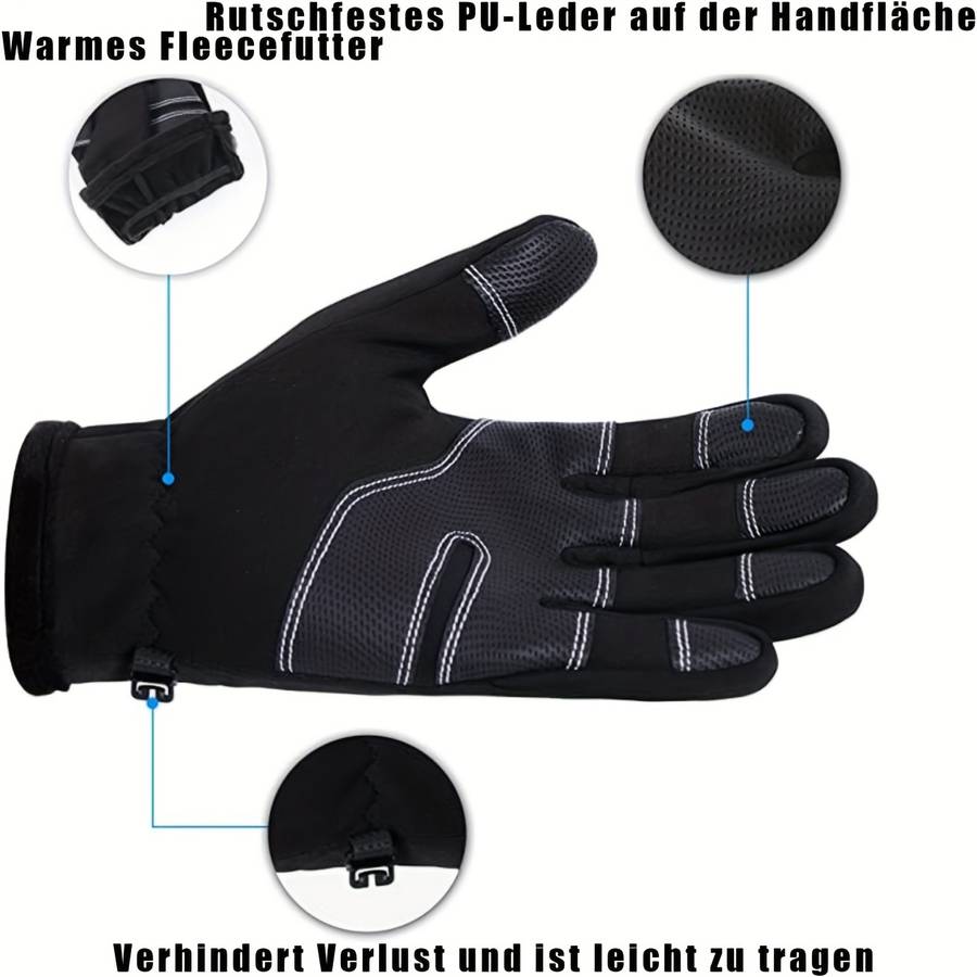 1 Pair Pink Size XL Warm Gloves