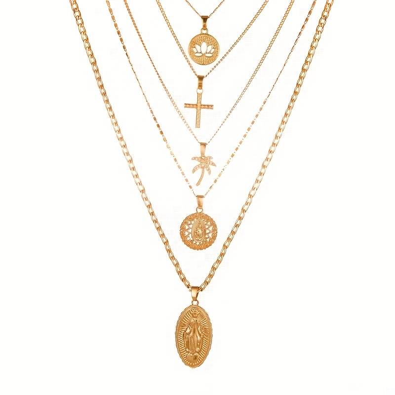 1 Piece Golden Jesus Theme Pendant