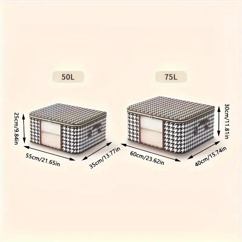 2 Sets of Storage Bags Blanket and Clothes Organizer and Storage Container