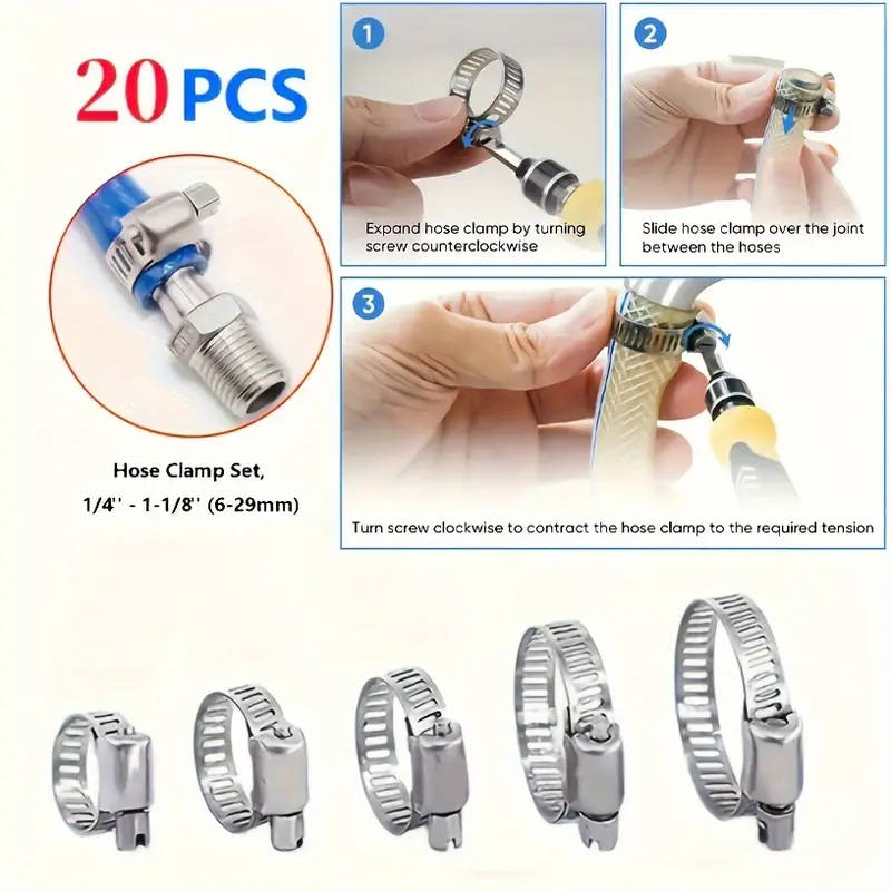 Stainless Steel Hose Clamp Set