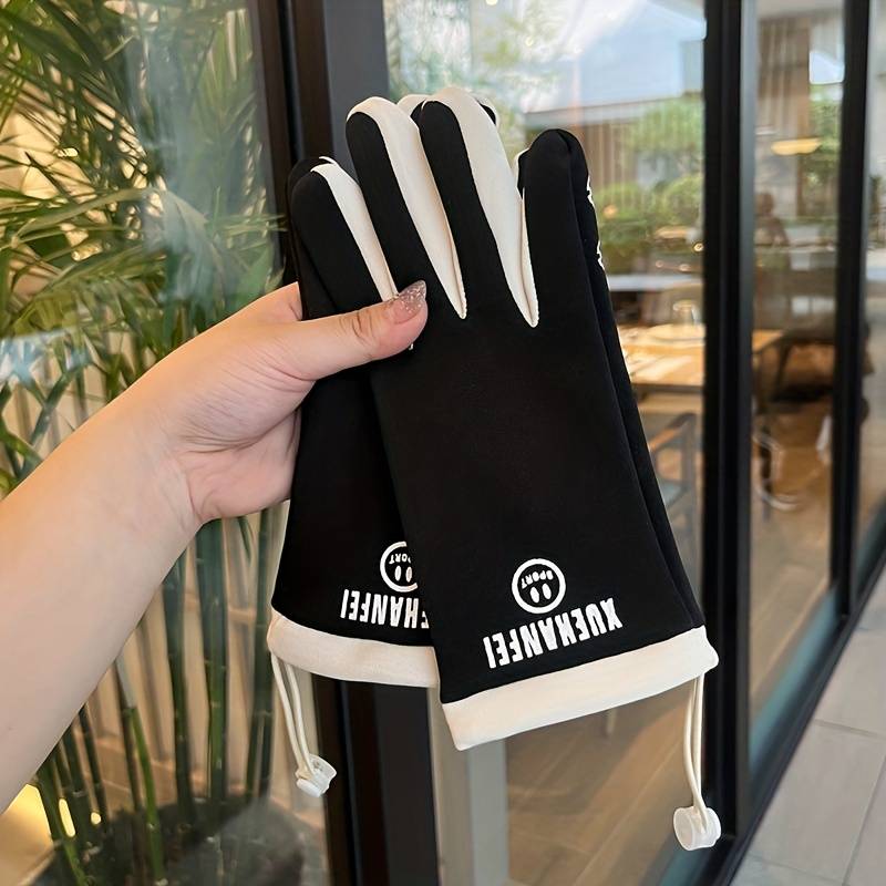 1 Pair Pink Warm Gloves