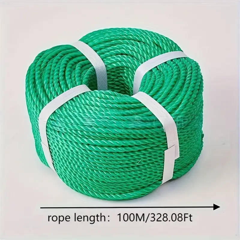 1 Roll Of Durable Plastic Rope Green