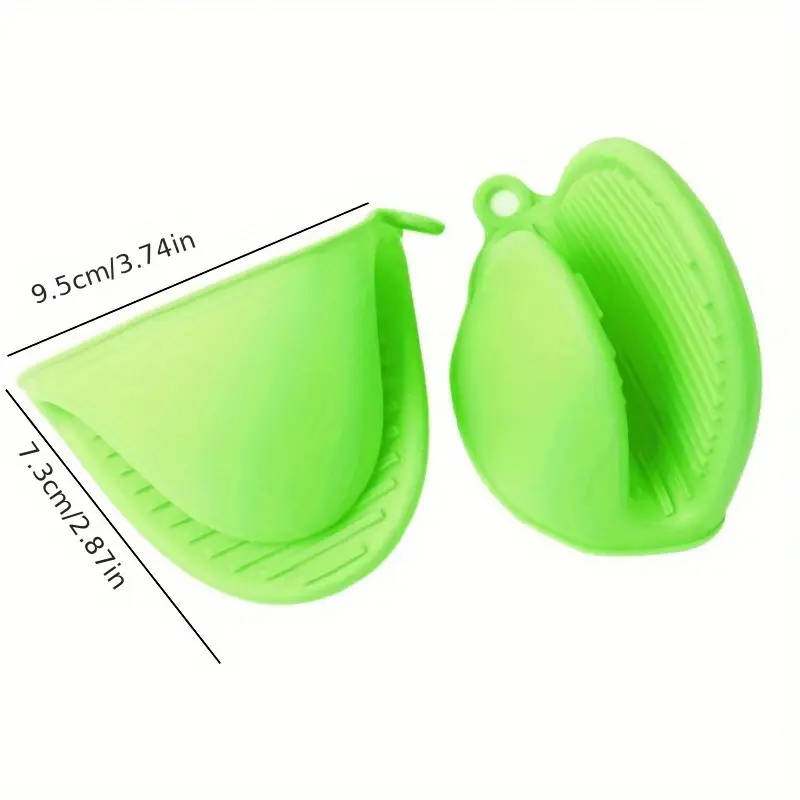 1 Pair of Silicone Pot Holder Gloves - Non-Slip Grip Kitchen Utensils, Suitable for Both Hands, Esse