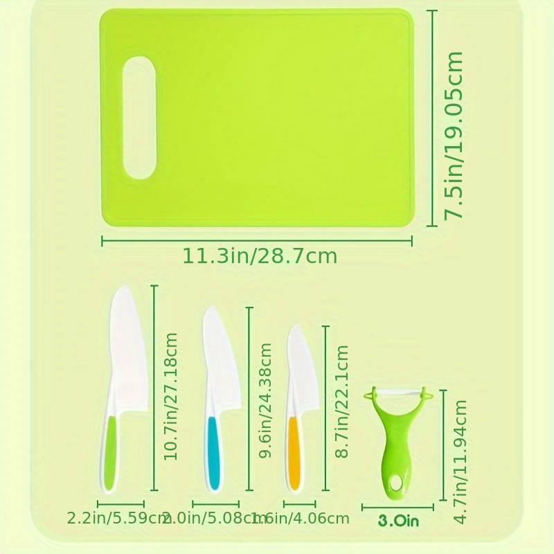 5pcs Kitchen Essentials Set Knives Peeler Cutting Board Perfect for Sandwiches Bread Ve