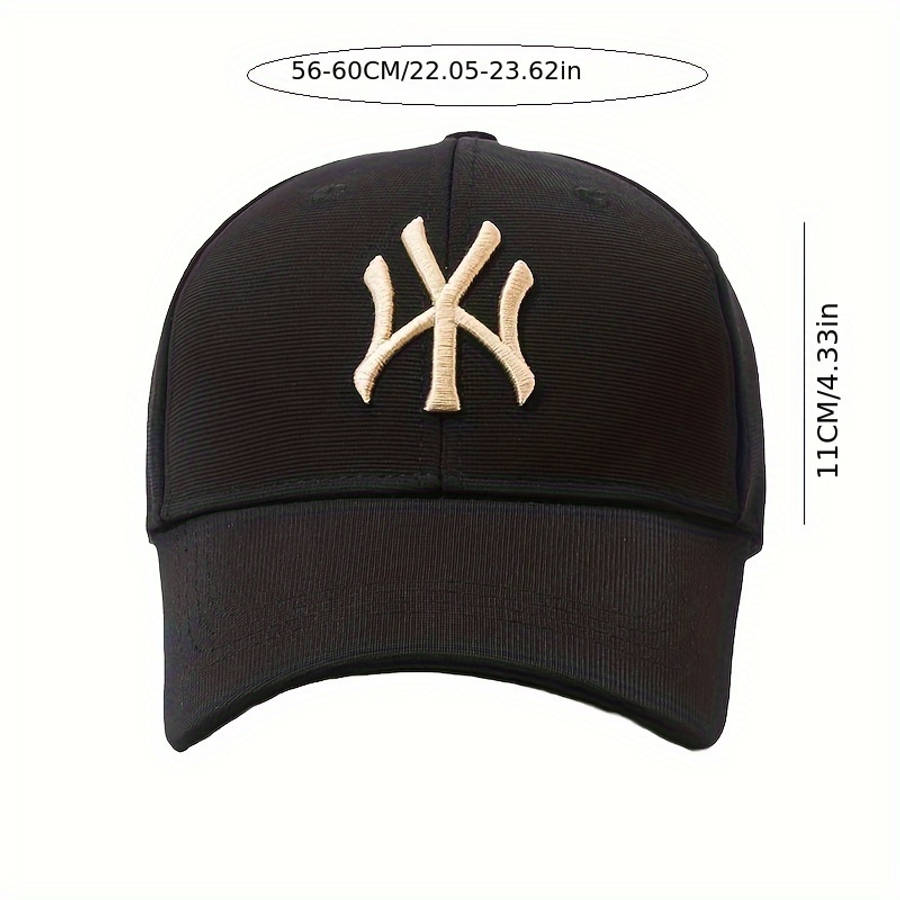 1pc Cotton Baseball Cap with Embroidered Logo Adjustable Sun Protection Hat for All Seasons H