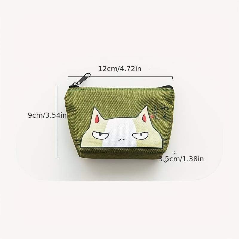 1pc Adorable Cartoon Cat Wallet Small Girl Storage Bag Coin Purse Portable Creative Handheld Key Ho