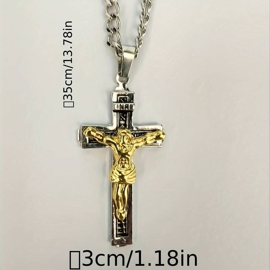 1 Piece Golden Jesus Theme Pendant