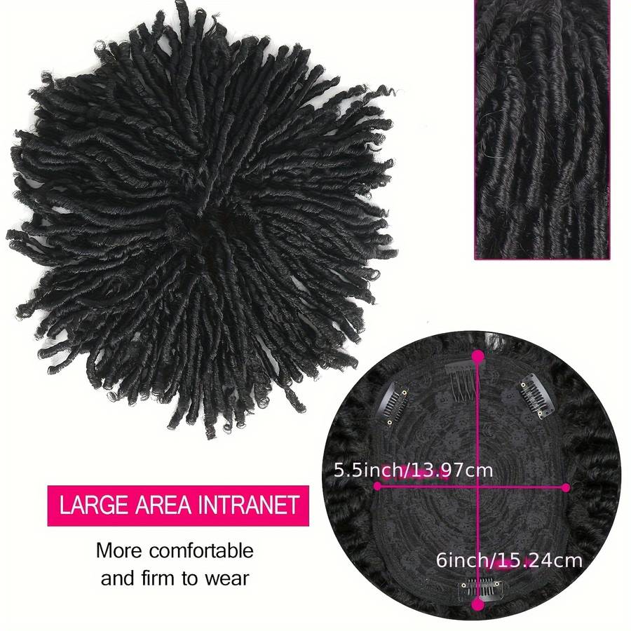 1Pc Black 15.24cm Fashion Design Wig