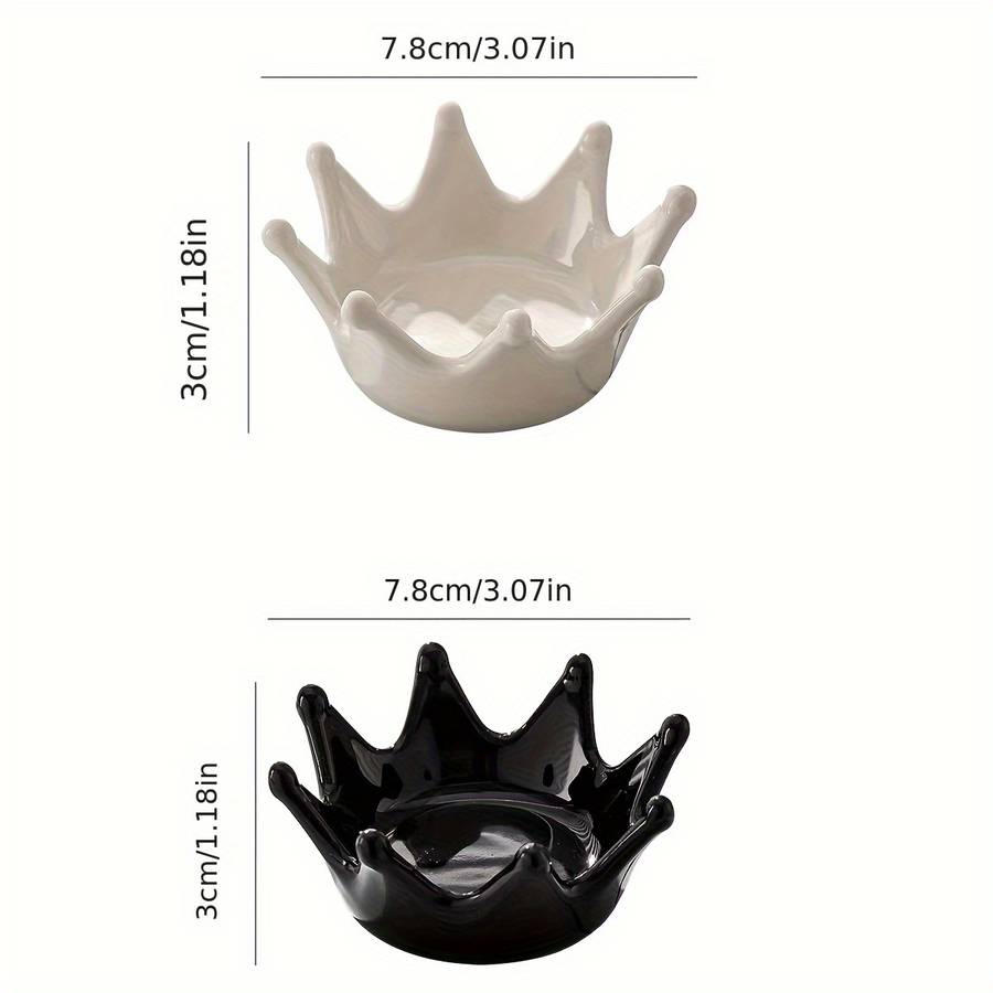 1pc Crown Creative Desktop Ashtray Jewelry Organizer Aesthetically Pleasing Plate for Photo Displ