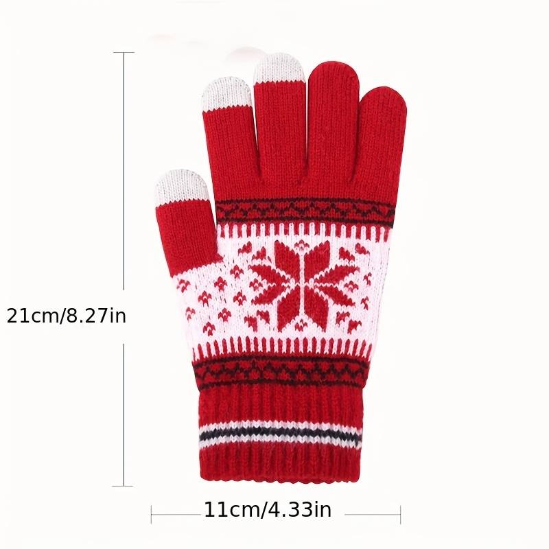 1 Pair Black Warm Gloves