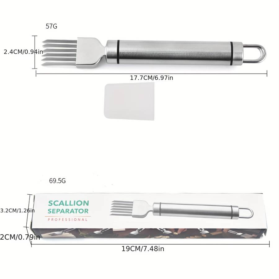 1pc Kitchen Multifunctional Stainless Steel Onion Shredded Onion Flower Knife Onion Garlic Chi