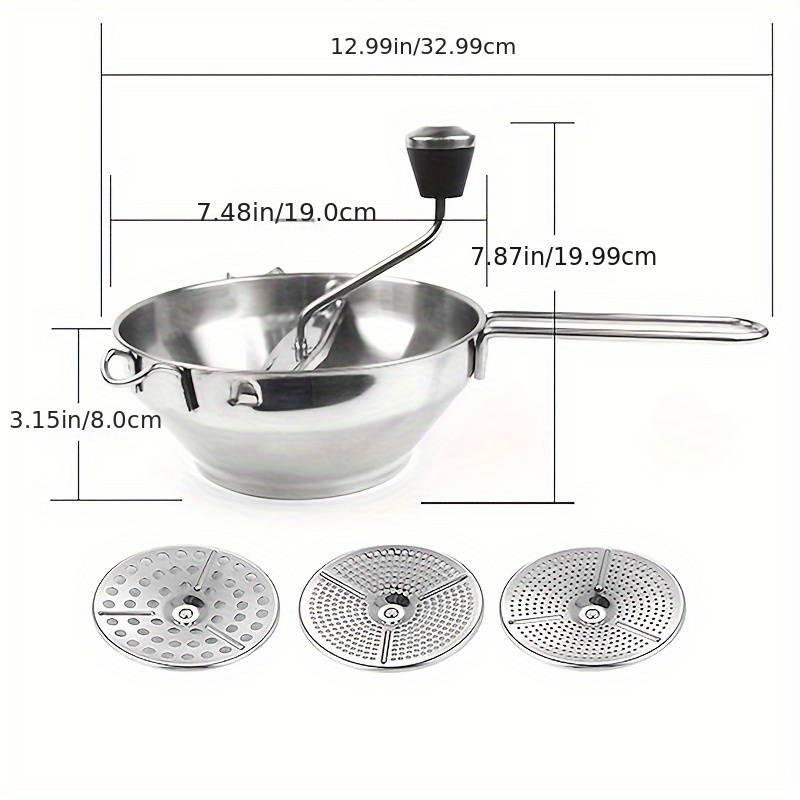 1pc Stainless Steel Jam Grinder Mashed Potatoes Grinder Food Vegetable Blender Potato Masher Vegeta