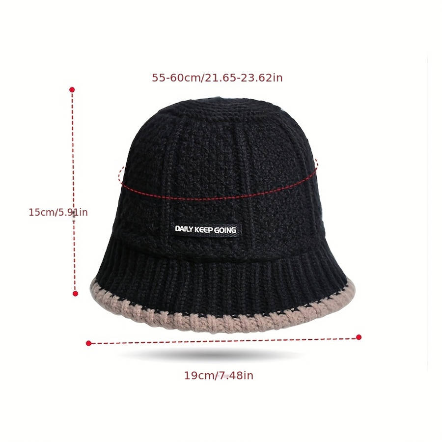 Women'S Acrylic Knit Fisherman'S Hat Lightweight Fitted Solid Color Urban Style Hand