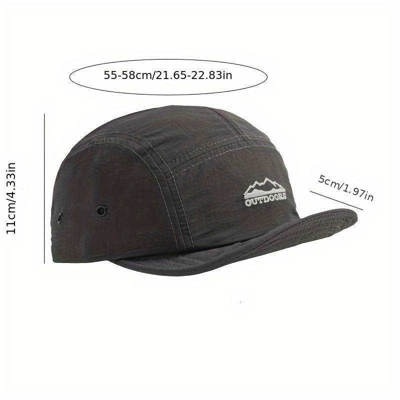 1pc Outdoors Logo Baseball Cap Black Polyester Breathable Quick-Dry Vintage Mountain Design