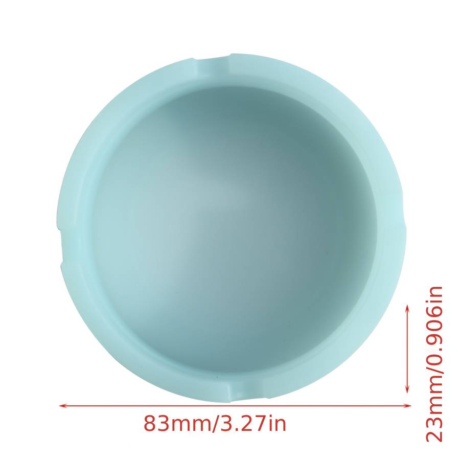 1pc Glow-in-the-Dark Silicone Ashtray Food-Grade Odorless Compact Circular Design for Office