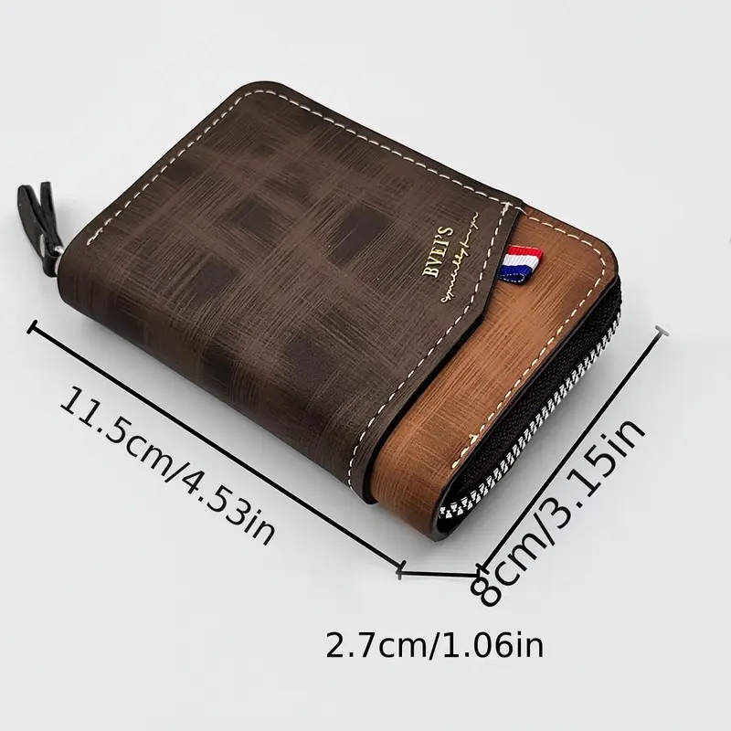 1pc Elegant Men'S Retro Organ Card Bag Multi-card Slot Large Capacity Multi-functional Coin Purse Fa