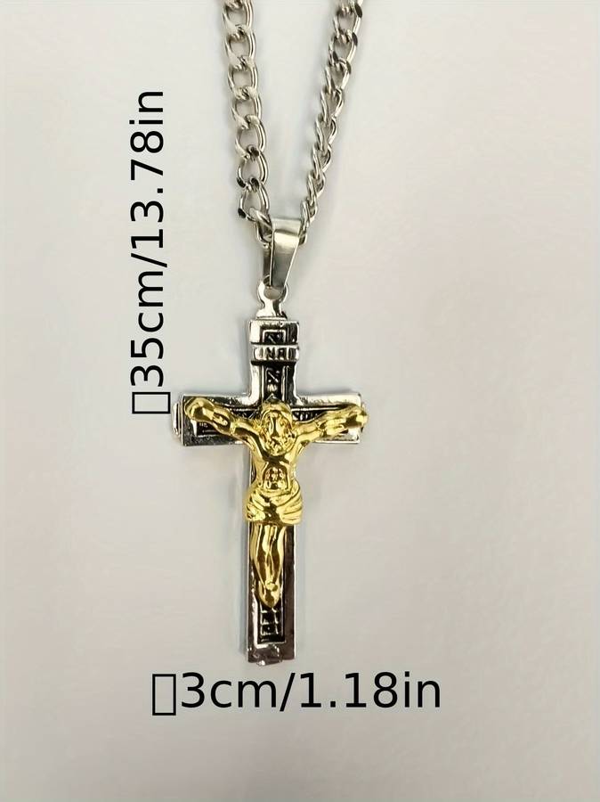 1 Piece Golden Jesus Theme Pendant