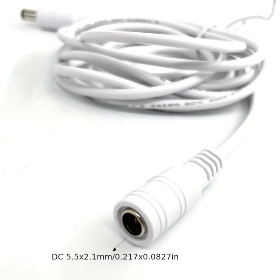 1pc 500cm CCTV 5.5x2.1mm Connector DC Power Extension Cord Extended Power Cable