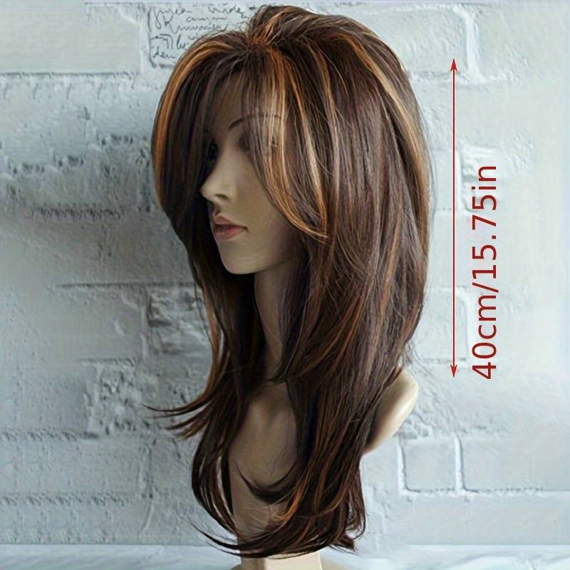 1Pc Dark Brown 40.64cm Fashion Design Wig