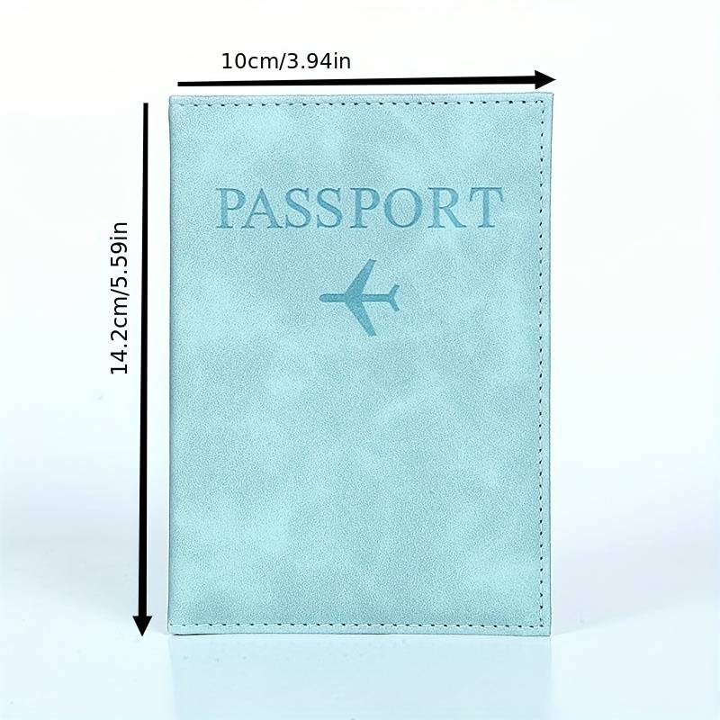 1pc PU Simple Passport Holder Passport Protection Case Travel Passport ID Credit Card Cover Holder