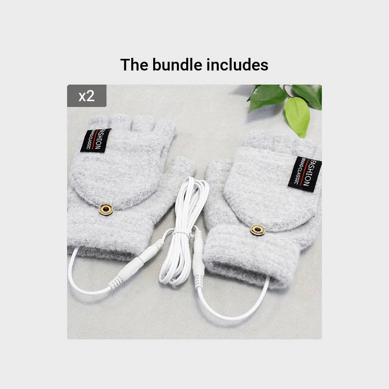 1 Pair Black Warm Gloves