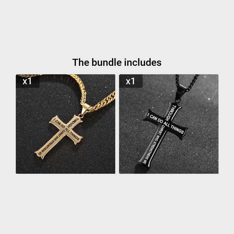 1 Piece Golden Add Blackx5 Jesus Theme Pendant