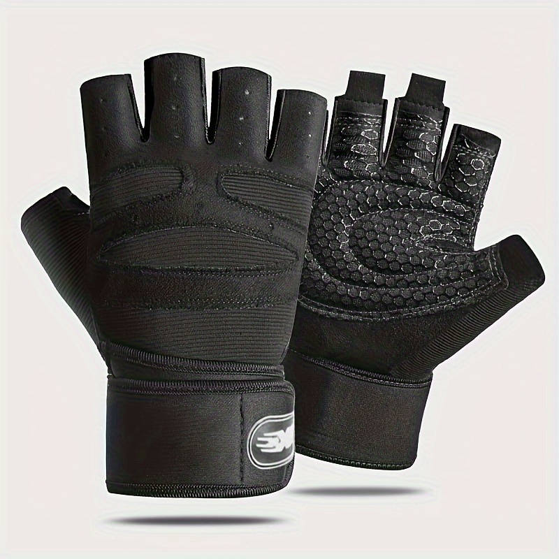 1 Pair Black Size M Outdoor Sports Gloves