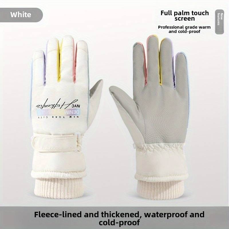 1 Pair Black Warm Gloves