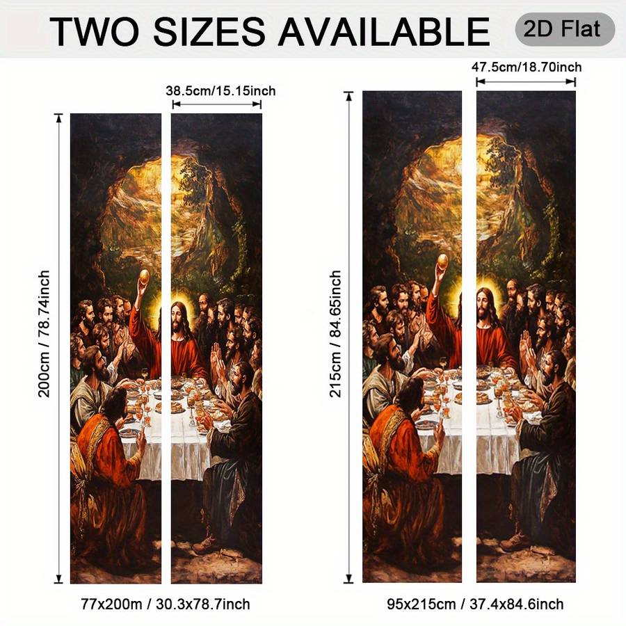 1pc 37.4x84.6 inches   95x215 cm   Jesus Christian Themed Stickers