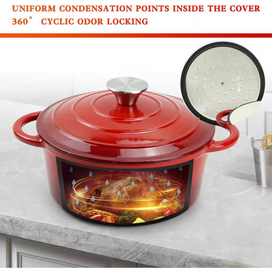 7pcs Heavy Weight Cast Iron Cookware Set