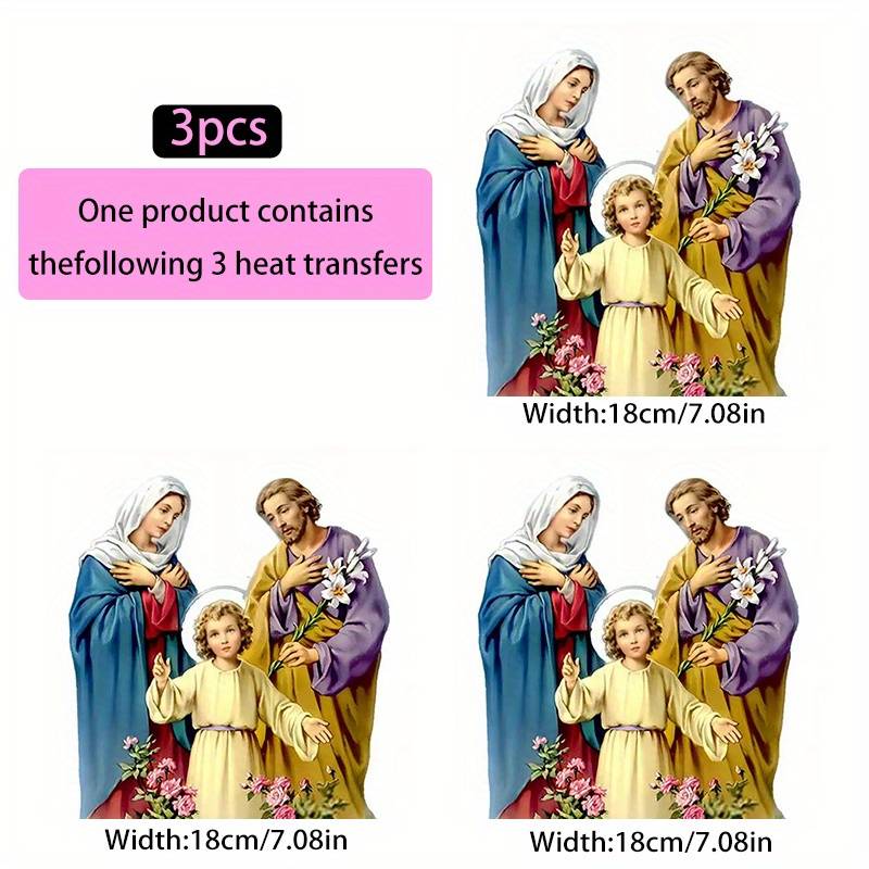 3pc  Jesus Christian Themed Stickers