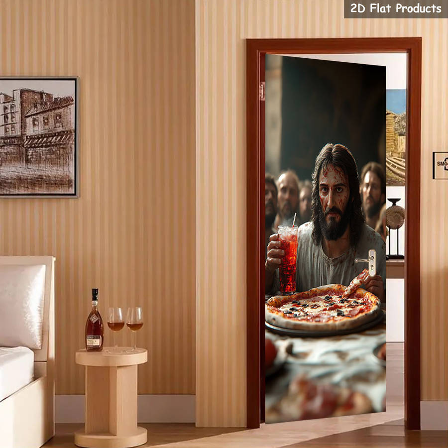 1pc 95.0x214.88cm Jesus Christian Themed Stickers