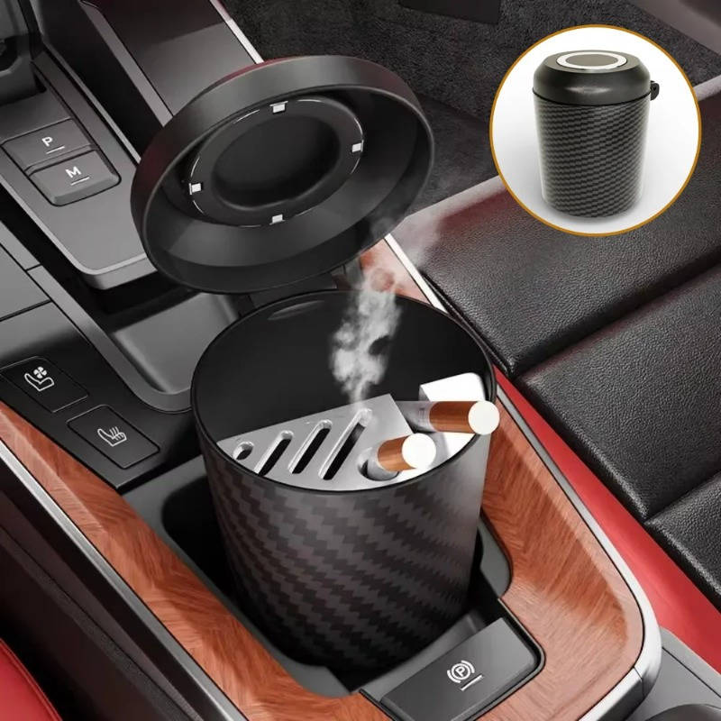 1pc Car Ashtray Portable Smokeless Car Ashtray Flame Retardant Cigarette Cup Container Cigar Ashtra