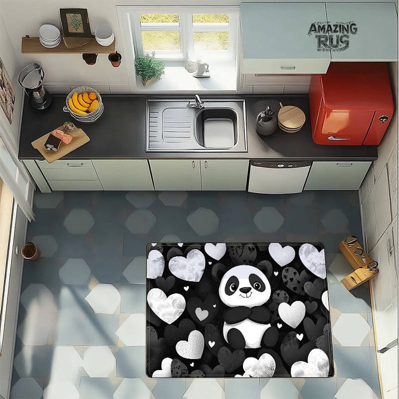 1Pc Black 31.49x47.24inch 80x120cm Floor Mat
