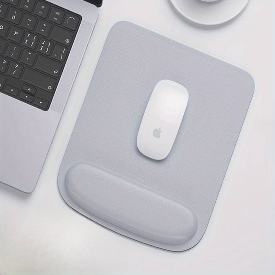 1pc Ergonomic Mouse Pad with Gel Wrist Rest Thickened Sponge Dirt-Resistant Comfo