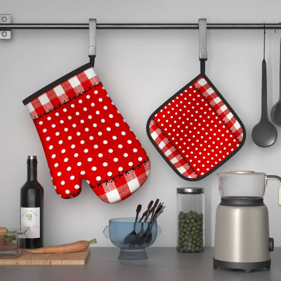 2pcs 26.92x17.02 cm Heat Resistant Oven Mitts And Potholders